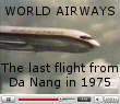 The last flight from Da Nang in 1975. The 727 is rushed by thousands as people desperate to leave force themselves on board while the plane is moving, clinging to the landing gear and stairs as the plane takes off.